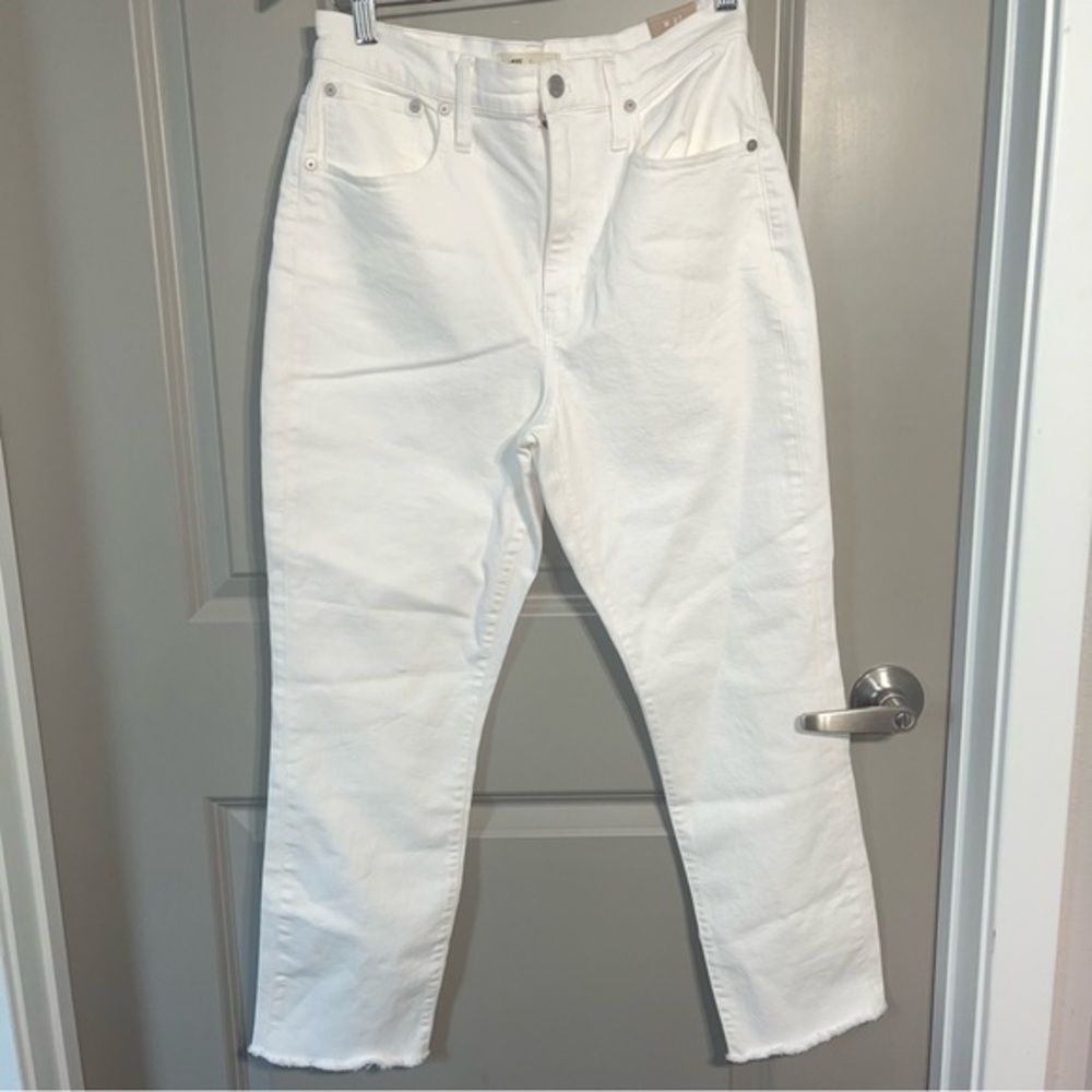 Madewell The High-Rise Slim Boyjean in Tile White‎ - Picture 4 of 6
